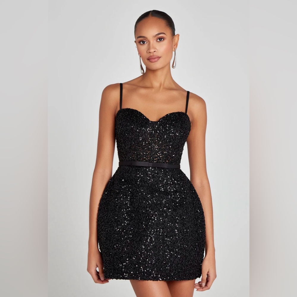Nadine Merabi Tara Black Dress NWT - size S/M